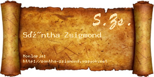 Sántha Zsigmond névjegykártya