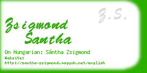 zsigmond santha business card