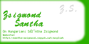 zsigmond santha business card